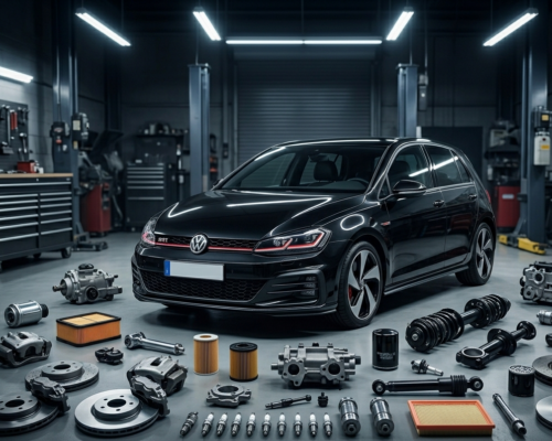 Volkswagen Parts in a garage